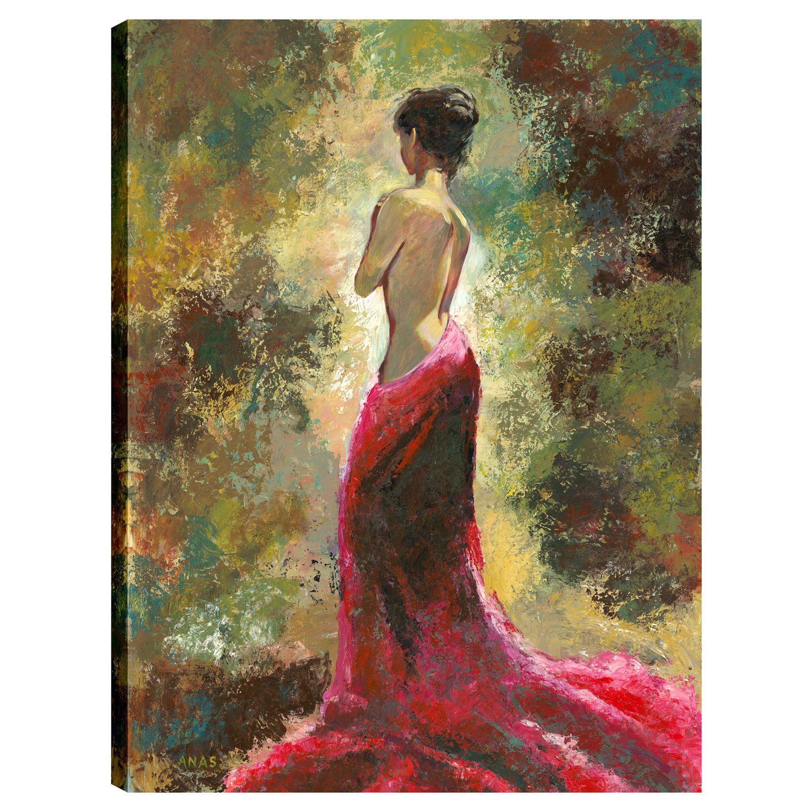 ArtMaison Canada Lady In Red Canvas Wall Art - Walmart.com