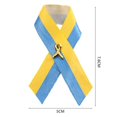 thumbnail image 2 of Ukraine Ruban Pin Multifonction Satin Drapeau Ukrainien Broche Nœud de Paix 2 Pcs, 2 of 4