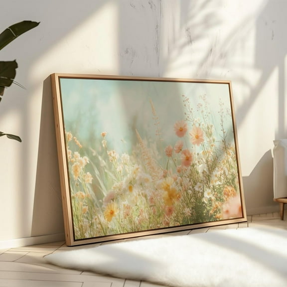 Soft Wildflower Meadow, Pastel Floral, Romantic Botanical Print, Vintage Cottagecore Aesthetic, Spring Bloom Decor Wall Art, Modern Wall Decor, 8x12 UNFRAMED