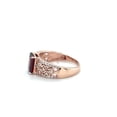 thumbnail image 4 of Genuine White Topaz Red Garnet Ring Jewelry Birthstone 1.82 Carats Cocktail Rings Gift Ideas for Her, 4 of 11