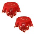 thumbnail image 1 of 2X Nappe Brodée de Noël, Nappe Ronde Ample, 33 Pouces, 1 of 6