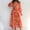 Orange, variant on Maxi Dresses for Women Casual Floral Deep V Neck Long Sleeve Spring Fall Boho Dresses Wedding Guest Holiday Beach Long Dress