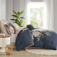 thumbnail image 6 of Pemberly Row 8-Piece Farmhouse Cotton Printed Comforter Set in Navy, 6 of 18