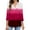 Hot Pink, variant on IROINNID Women's Long Sleeve V-Neck Shirts Cool Shirts for Women Leisure V-Neck Three Quarter 3/4 Sleeve T Shirt Autumn Printing Blouse Tops Sweatshirt,Red