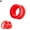 Red, variant on Ayyufe 1Pair Pulley Design Hollow Large Flare Earring Ear Gauges Ring Soft Plugs Tunnels