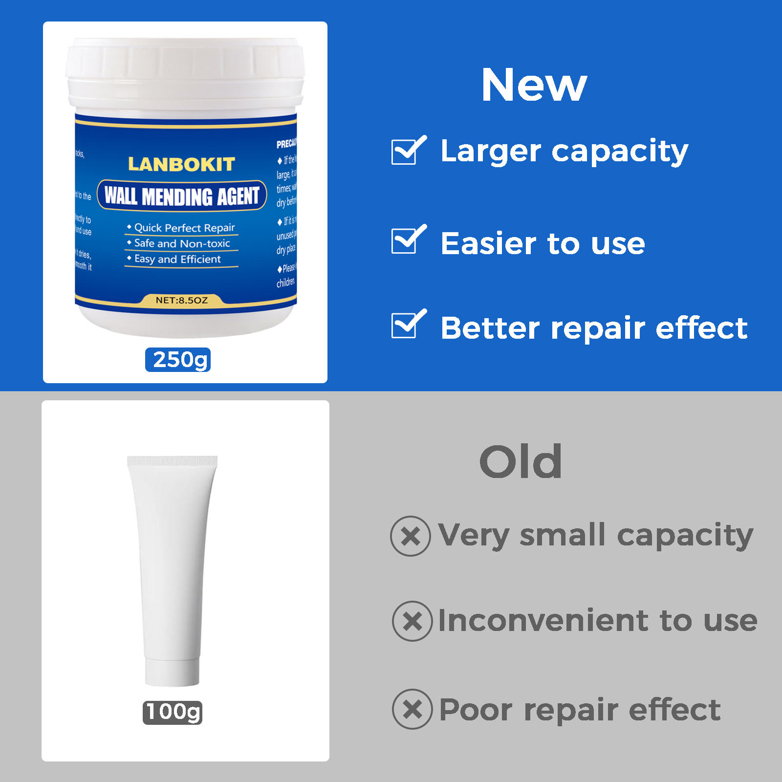 Lanbokit Drywall Repair Kit with Spackle & Scraper photo 8