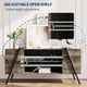 thumbnail image 4 of 47-pulgada mesa de TV entertainment center - rural vintage television stand con 6 abiertos almacenamiento cabinets, adjustable estante, y cord holes, industrial mesa de TV sala estar (retro gris), 4 of 8