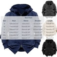 thumbnail image 3 of Babcutegg Men's Double Zipper Jacket Hoodies Loose Fit Long Sleeve with Pockets Fall Winter Casual Hooded Sweatshirts Dark Blue Size L, 3 of 5