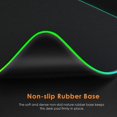 thumbnail image 5 of RGB Large Gaming Mouse Pad with Stitched Edges, LED Extended Mousepad with Superior Micro-Weave Cloth, Non-Slip Base, Water Resist Keyboard Pad, Desk Mat for Gamer, Office & Home, 31.5 x 11.8 in, 5 of 6