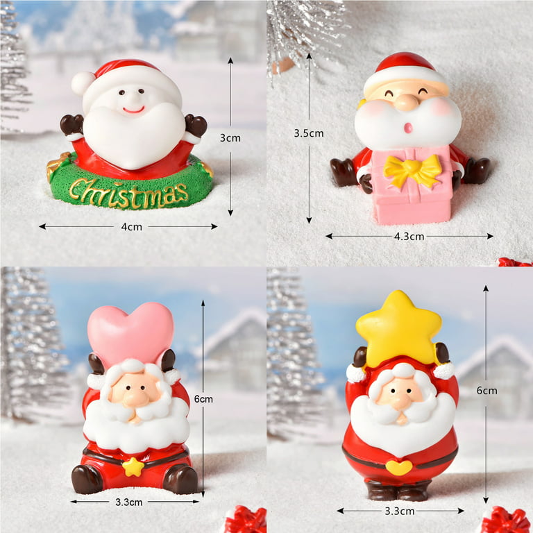 10 Pcs Three-dimensional Mini Snowman Car Dash Accessories Miniature Resin  Ornaments Globe - AliExpress