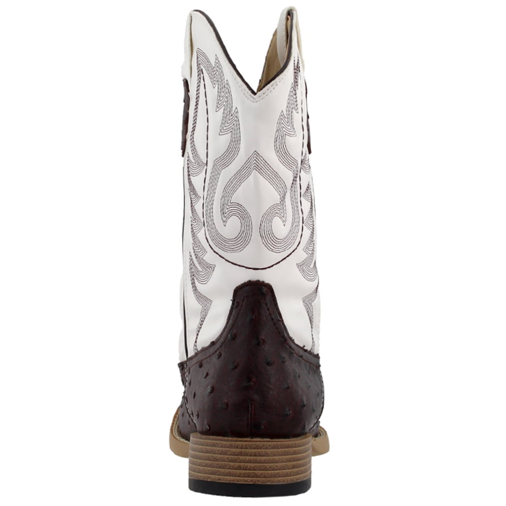 Roper Mens Bumps Ostrich Square Toe Cowboy Mid Calf Boots  display picture 3