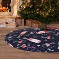 thumbnail image 6 of KLL 48" Christmas Tree Skirt Love Wine Xmas Tree Skirts Mat for New Year Xmas Holiday Party Indoor Outdoor Home Decoration, 6 of 7