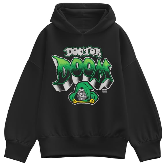 Fantastic Four - Dr. Doom Graffiti - Women's Oversized Fleece Hoodie Sweatshirt