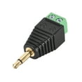 thumbnail image 2 of 3.5mm 2 Pole Male to AV 2 Screw Terminal Stereo Audio Video Connector Adapter for CCTV Security Camera System, 2pcs, 2 of 3