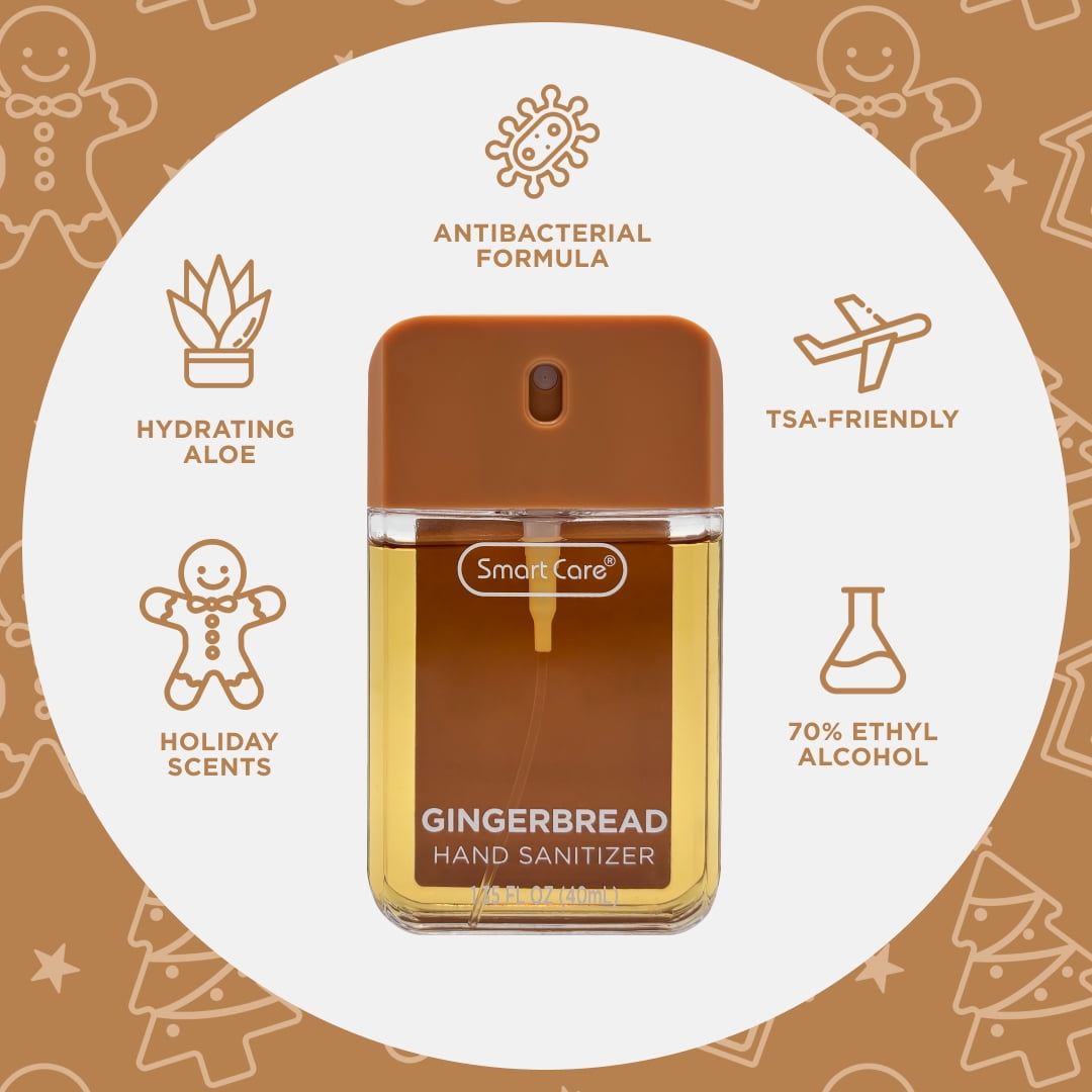 Smart Care Hand Sanitizer Spray, Gingerbread, 1.35 fl oz