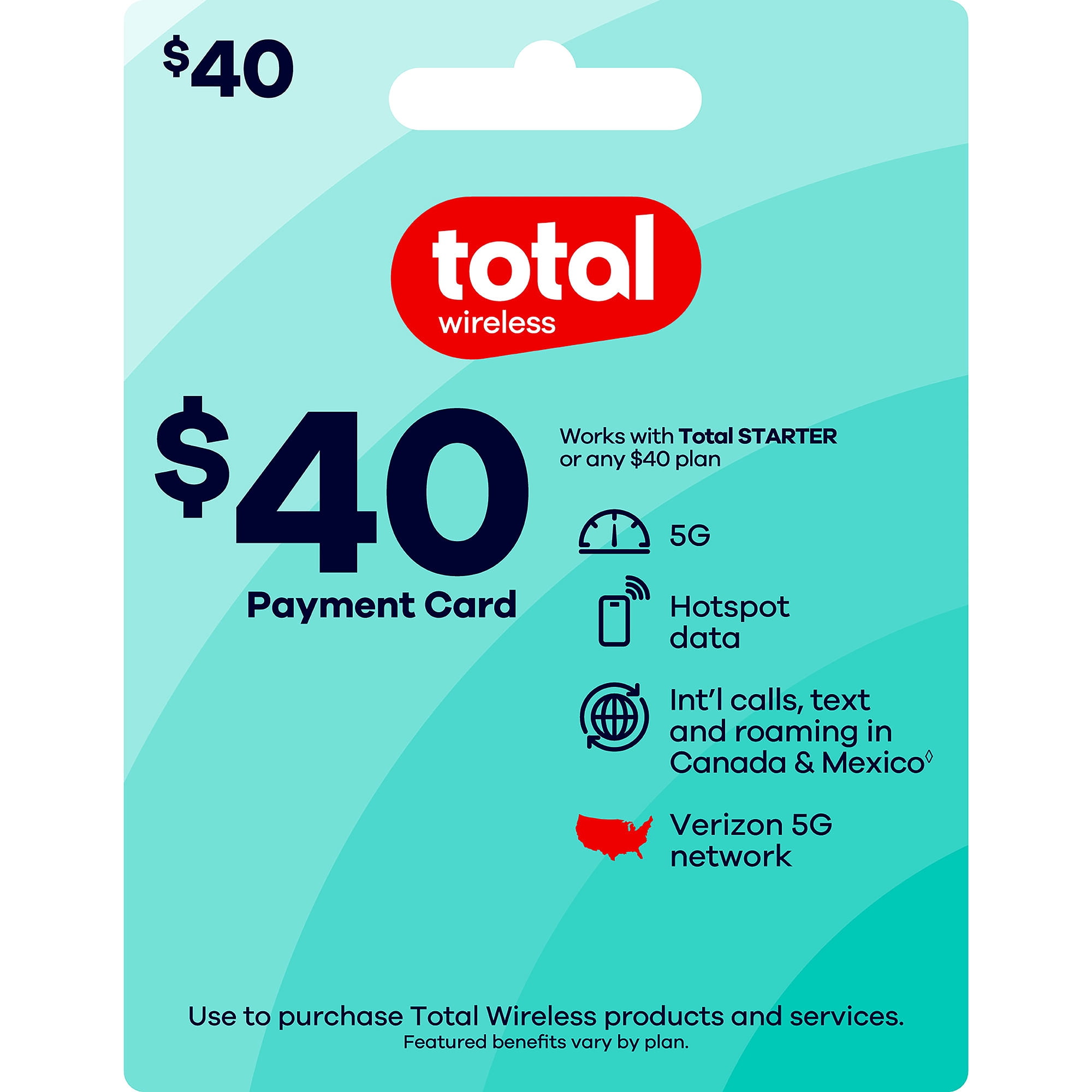 Total Wireless $40 Payment Card e-PIN Top Up (Email Delivery)