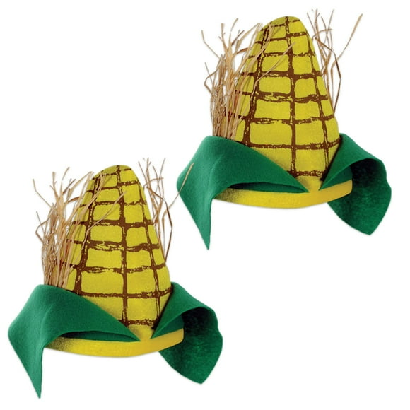 Gorro Beistle de peluche con forma de mazorca de maíz, unisex, 2 piezas, fiesta en la granja
