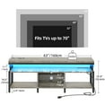 thumbnail image 4 of DEXTRUS LED TV Stands w/Power Outlets, Industrial TV Stand for 55/60/65/70 inch, Entertainment Center TV Cabinet for Living Room, Gray, 4 of 7