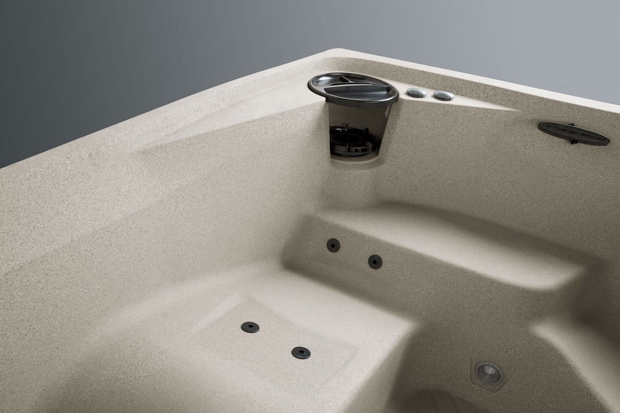 All New 2025 HydroLuxe FIJI Taupe/Charcoal Hot Tub - 5-Person, 60 Jets, 230v