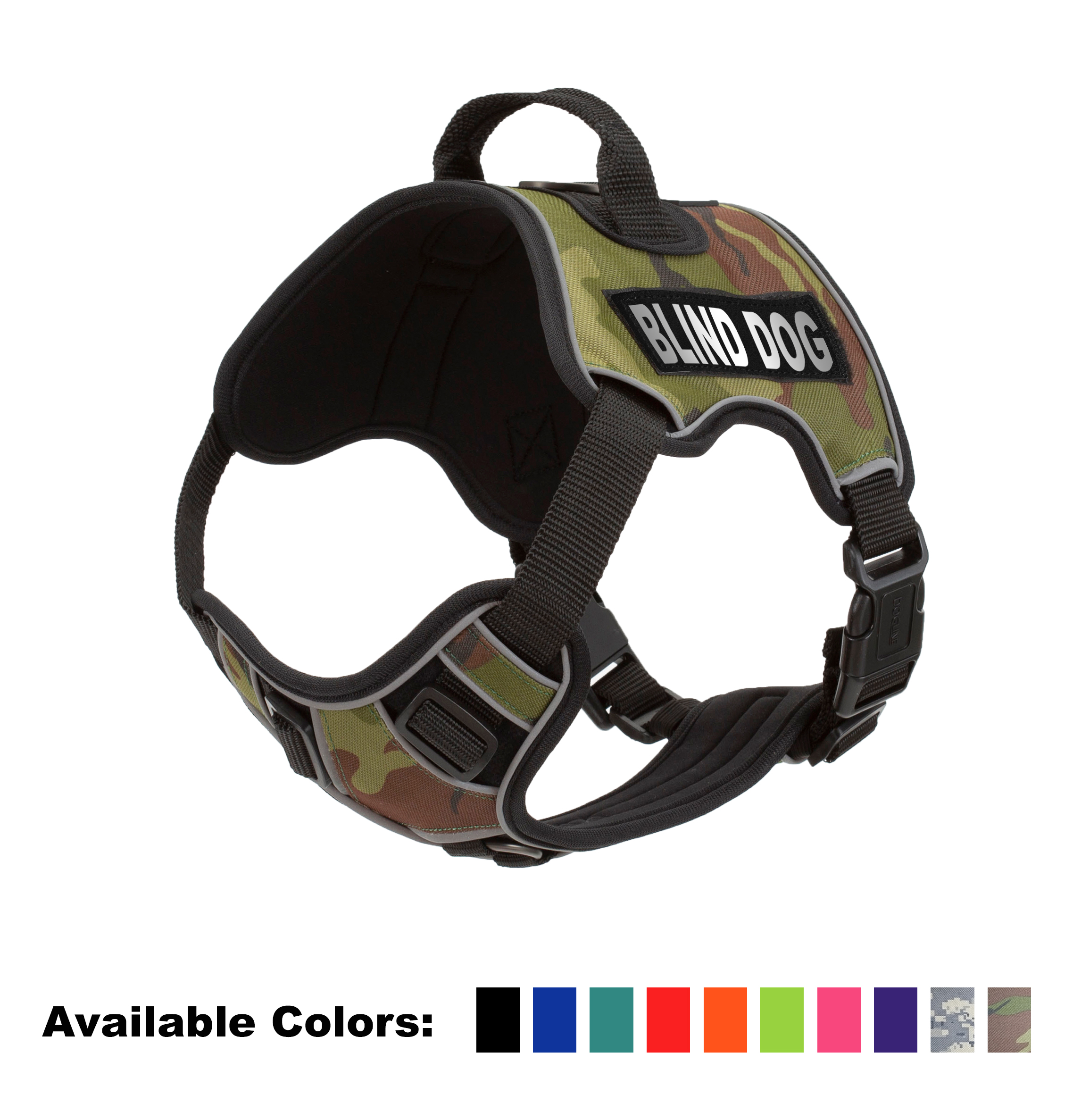 DogLine Blind Dog NoPull Dog Harness With Reflective Removable