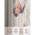 thumbnail image 6 of Spring Butterfly Sheer Curtains 63 Inch Length 2 Panels Set, Farmhouse Retro Botanical Flowers Voile Window Treatment Rod Pocket Curtains Sheers Drapes for Bedroom/Living Room/Kitchen 52x"63"x2, 6 of 7