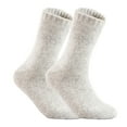 thumbnail image 4 of Lian LifeStyle Women's 4 Pairs Extra Thick Wool Boot Socks Crew Plain Size 6-10 LK01 (Grey), 4 of 4