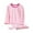 Pink, variant on fatyb 2 Piece Thermal Underwear Sets for Kids Girls Cotton Long Sleeve Tops Pants Sleepwear Outfits
