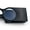 Black - Blue, variant on Funky Thick Artsy Rectangle Bar Keyhole Bridge Circle Lens Sunglasses Black - Blue