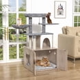 thumbnail image 3 of Caja de arena para gatos HavenlyYouth con árbol para gatos, 3 of 9