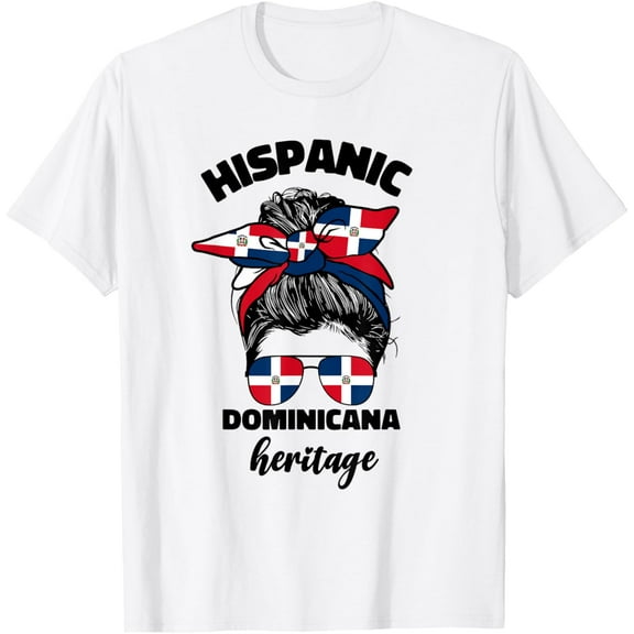 Hispanic Dominican Heritage Girl Republica Dominicana Flag T-Shirt