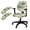 Coconut Tree - Multi, variant on LedBack Stretch Computer Office Chair Covers Set, Horse Cactus Carriage Print Office Chair Covers Slipcover, Anti-Dust Backrest and Seat Protectors with Armrest Covers