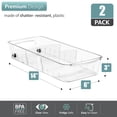 thumbnail image 3 of Sorbus Organizador de Refrigerador con Ruedas Mediano, Paquete de 2: Organizadores de Refrigerador Desplegables y Almacenamiento de Diseño Transparente con Divisores y Asas para la Organización, 3 of 7