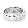 thumbnail image 2 of Unisex 14K Round Baguette Natural Diamond Wedding Band For Him And Her (White Gold Size 11), 2 of 3