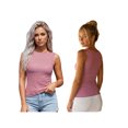thumbnail image 2 of LMLYSoH Women's Striped Sleeveless Tops Boat Neck Slim Fit Summer Tanks Casual Horizontal Stripe Vest, 2 of 9