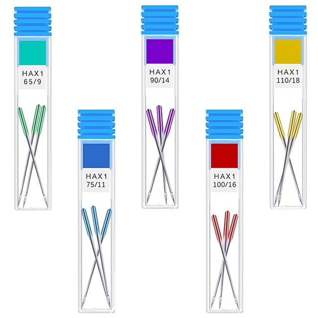 HLONK 15pcs/set 5 Sizes Sewing Machine Anti-Jump Needle HAX1 Elastic Cloth Needle Suitable for Singer Brother Home Sewing Machine Accessories zzz