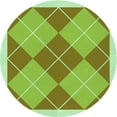 thumbnail image 1 of Ahgly Company Machine Washable Indoor Round Transitional Dark Yellow Green Area Rugs, 5' Round, 1 of 7