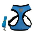 thumbnail image 1 of Arnés para perro con correa de malla ajustable, suave y transpirable, para entrenamiento al aire libre y correr, color azul, talla M, 1 of 14