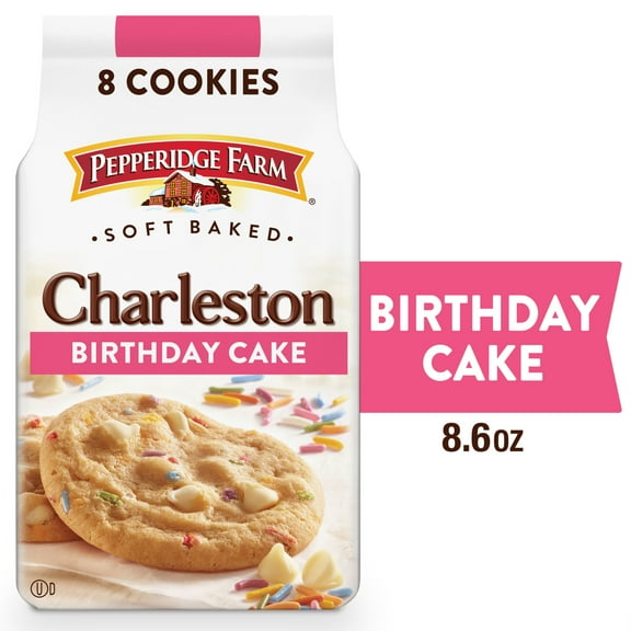 Pepperidge Farm Charleston Birthday Cake Cookies, 8 Soft Baked Cookies, 8.6 oz. Bag