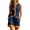 Navy#casual rompers for women plus size, variant on Women's Summer Lightweight Rompers Dressy Casual Color Block Sleeveless Romper Plus Size Elegant Button Down Beach Vacation Short Jumpsuit with Pockets Navy,S