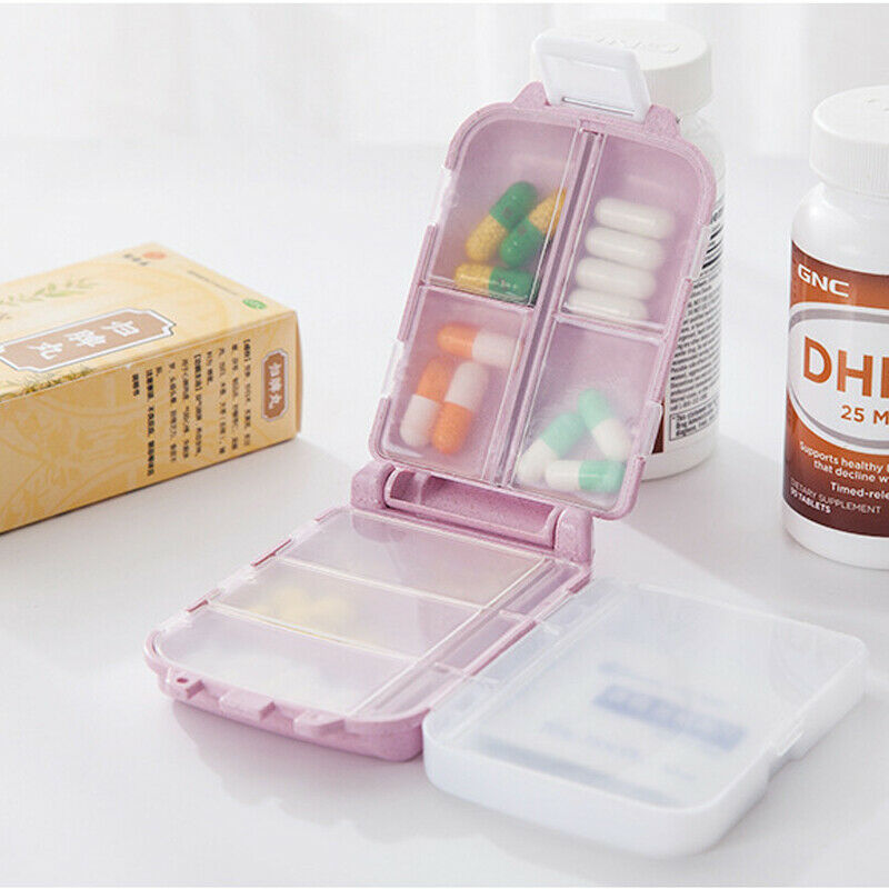Travel Three Layers Folding Pill Case Box Medicine Tablet Organizer
