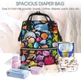 thumbnail image 4 of Wukai Underwater Diving Animals Mummy Backpac,&nbsp;Diaper Bag Purse Breast Pump Bag Purse Diaper Bag for swim,gym,workout,large capacity backpack, 4 of 5