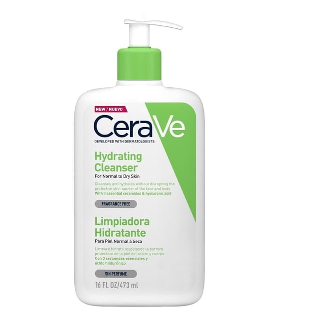 Limpiadora CeraVe Hydrating Cleanser hidratante en gel piel normal a seca 473 ml