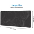 thumbnail image 3 of Toographic Contour Geographic Map Lines Mouse Pad Extended Large Gaming Mousepad XL Big Long Oversized Desk Mat Stitched Edges 31.5 X 11.8 Inch for Home Office, 3 of 6