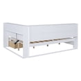 thumbnail image 3 of Solid and Stable Wooden Full Size Daybed with 2 Drawers, Daybed with Storage Shelf and Usb Charging Ports (White), 3 of 11
