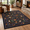 Fox-black&purple-5' x 7' (Rectangular), variant on Round Fox Area Rugs 6ft Botanical Jungle Living Room Bedroom Circle Non Slip Washable Fantasyl Print Floor Carpet For Dining Play
