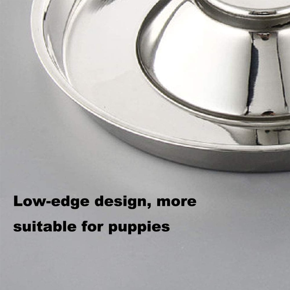 Paraugas Stainless Steel Dog Bowl  Hammered Puppy Litter Food Feeding Weaning for Puppy Food，Puppy Supplies，Stainless Dog Food Bowls， for Large Dogs, Pets Feeder Bowl and