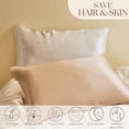 thumbnail image 4 of PROMEED Hyaluronic Acid Silk Pillowcase 100% Mulberry, Ultra-Hydrating 23 Momme Silk Pillow Case for Hair and Skin, Grade 6A+, Lock in Moisture Overnight (White, King-20"x36"), 4 of 6
