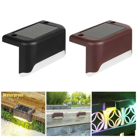 

HEVIRGO 4Pcs Solar Power Deck Lights Stairs Fence Led Lamp Outdoor Pathway Patio IP65 Waterproof Durable Outdoor Lighting Garden Fence Landscape Wall Lamp