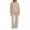 Khaki, variant on Zynoxe Womens Two Piece Sweatsuit Sets Solid Color Loose Crew Neck Long Sleeve Sweatshirt and Wide Leg Pants Lounge Sets for Daily Wear