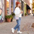 thumbnail image 6 of Girls Zip Up Hoodie 7-8 Half Zip Long Sleeve Kids Sweatshirt Cute Trendy Oversized Girls Hoodies with Pockets, 6 of 8